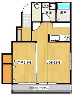 キャメロット内橋【1階】の間取り