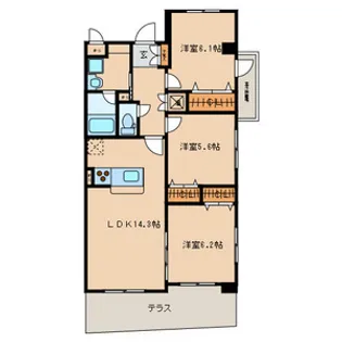 ボヌールプラージュⅡ【1階】の間取り