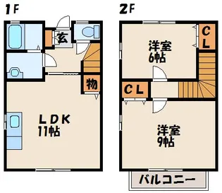 グランシャリオ古賀【1階】の間取り