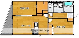 アメージングハイム土穴Ⅱ【1階】の間取り