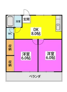 コーポ上野【1階】の間取り