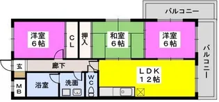 ファミール和白【2階】の間取り