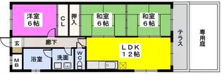 ファミール和白【1階】の間取り