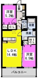 メゾンドロゼ【4階】の間取り