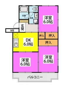 アイビーハイツ【3階】の間取り