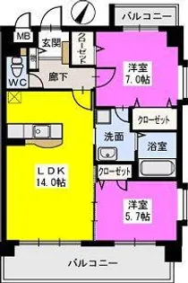 リヴェール志免【3階】の間取り