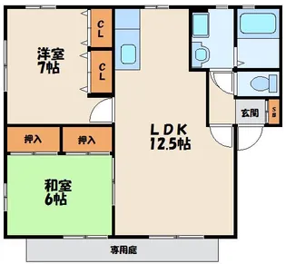 オラクルハウスA【201号室号室】の間取り