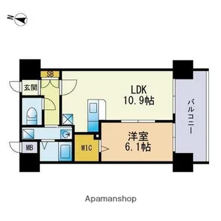 エスコート香椎駅前【13階】の間取り
