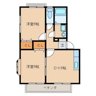 メゾンシスタスB棟【1階】の間取り