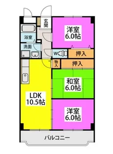 エクセレント塩浜Ⅱ【4階】の間取り