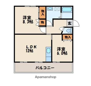 RJRクオーレ東郷駅前【1階】の間取り