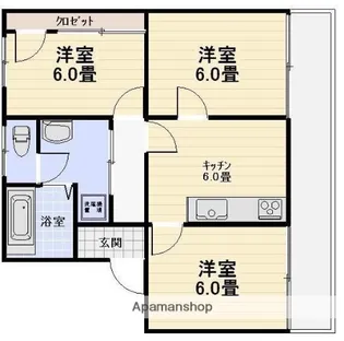 ヒルサイドアヴェニュ【2階】の間取り