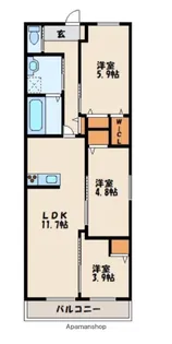 ウェーバーソレイユ・Y【2階】の間取り