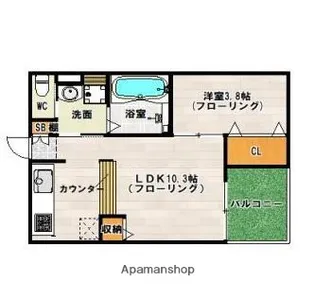 DREAM STAGE香椎OASE(オアーゼ)【1階】の間取り