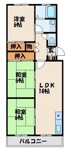 フレグランスたまきⅡ【1階】の間取り