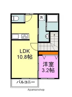 ラフォーレさつき八番館【2階】の間取り