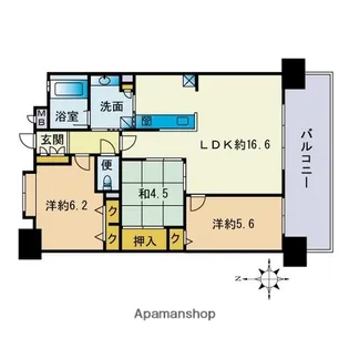 モントーレ香椎浜サーフコート【9階】の間取り