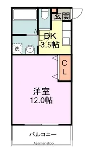 Fガーデン教育大前Ⅱ【1階】の間取り