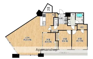 センターマークスタワー【33階】の間取り