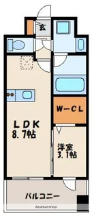 グランフォーレ千早マークスクエア イーストウイング【3階】の間取り