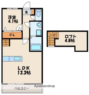 ジェニファー24A【1階】の間取り