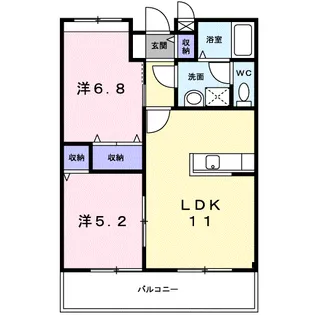 プラークティコⅣ【2階】の間取り