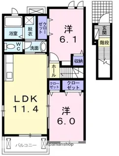 ノイ ヴァルトB【2階】の間取り
