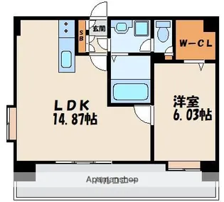 エムビルデベロップコアⅢ【11階】の間取り