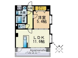 ドミール箱崎MⅢ【2階】の間取り