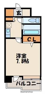 コンフォートスペース箱崎【7階】の間取り