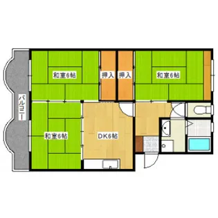 ハイム多々良川【1階】の間取り