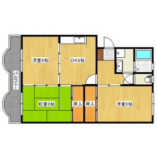 ハイム多々良川【4階】の間取り
