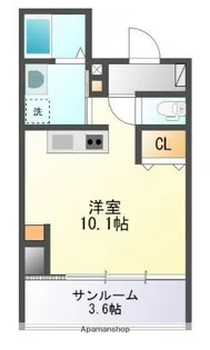 浜男ビル【6階】の間取り