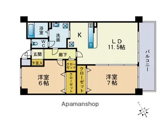 アスティオン真州崎【2階】の間取り