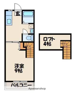 ジェニファー24B【2階】の間取り