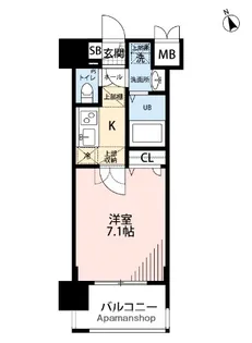 福岡県福岡市東区箱崎3丁目【マンション】の間取り