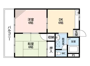 ドミール若宮B【203号室号室】の間取り