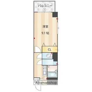 福岡県福岡市東区箱崎1丁目【マンション】の間取り