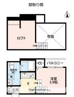 フェリス名島【1階】の間取り