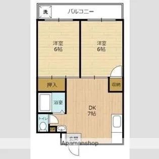 ジェンティーレ千早南【1階】の間取り