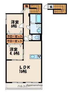 グラシアスA棟【1階】の間取り