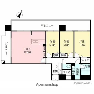 パティオスタイル照葉【8階】の間取り