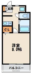 オークヴィラ箱崎ステーション 6TH【2階】の間取り