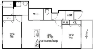 プラエフメゾン和白EAST【1階】の間取り
