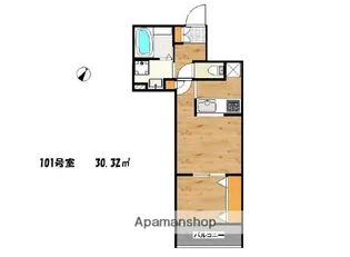 福岡県福岡市東区原田1丁目【アパート】の間取り