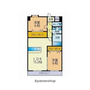 福岡県福岡市東区馬出6丁目【マンション】の間取り