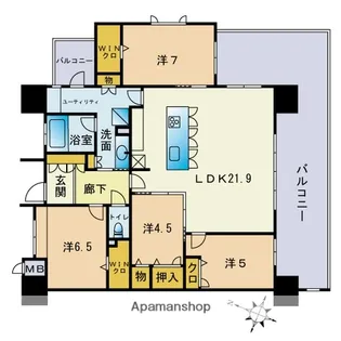 アーバンパレス香椎照葉【9階】の間取り