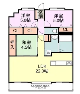 JGMベリチュード箱崎公園セカンドステージ【12階】の間取り