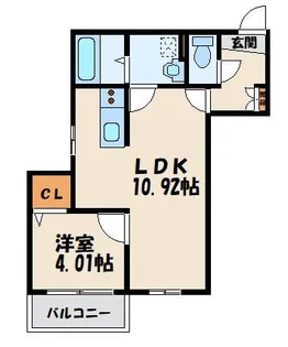 アールユー香住ヶ丘【1階】の間取り
