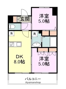 福岡県福岡市東区馬出2丁目【マンション】の間取り
